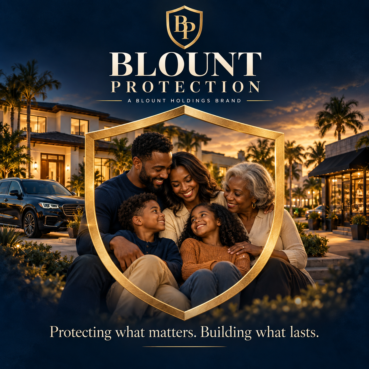 Blount Protection: family, home and livelihood within a gold shield
